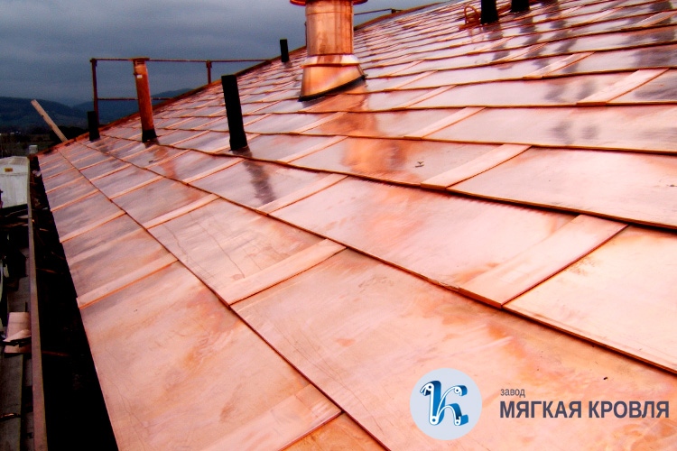 Медная черепица Медная черепица